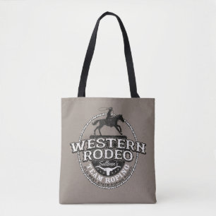 Westerne Rodeo ADD NAME Old West Steer Roping Rope Draagtas