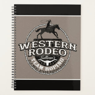 Westerne Rodeo ADD NAME Old West Steer Roping Rope Planner