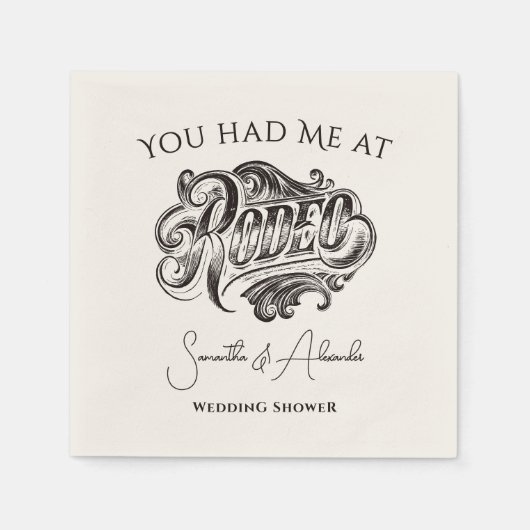 Westerne  Rodeo Black Bruids Paren Douche Servet (Voorkant)