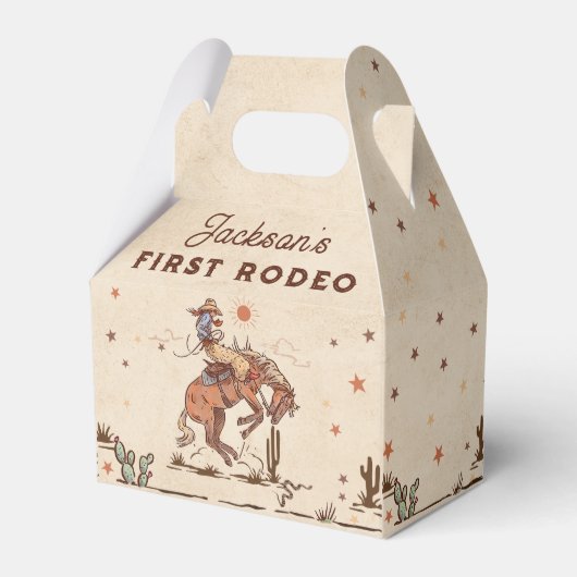Westerne Rodeo Country Cowboy Verjaardag Bedankdoosjes (Voorkant Zijde)