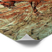 Westerne rodeo Country Horse Riding Texture Poster (Hoek)