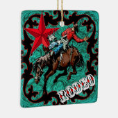 Westerne Rodeo Cowboy Bronc Riding Ornament (Rechts)