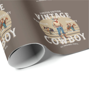 Westerne Rodeo Cowboy Cadeaupapier