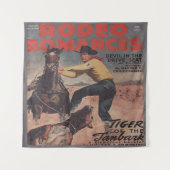 Westerne Rodeo Cowboy Calf Roping Rodeo Romance Wandkleed (Voorkant)