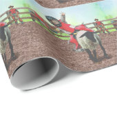 Westerne Rodeo Cowboy Cowgirl Mutton Busting Cadeaupapier (Rol Hoek)