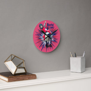 Westerne Rodeo Cowboy Cowgirl Mutton Busting Ronde Klok