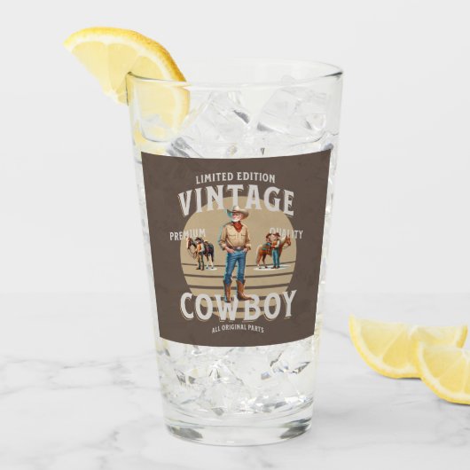 Westerne Rodeo Cowboy Glas (Voorkant ijs)