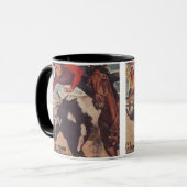  Westerne Rodeo Cowboy Steer Wrestling Rodeo Mok (Voorkant links)