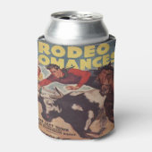 Westerne Rodeo Cowboy Steer Wrestling Rodeo Romanc Blikjeskoeler (Blikje Voorkant)