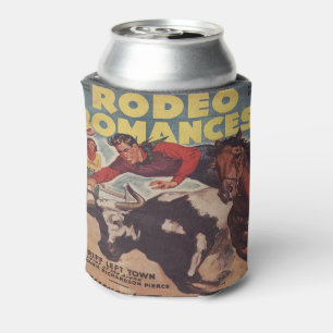 Westerne Rodeo Cowboy Steer Wrestling Rodeo Romanc Blikjeskoeler