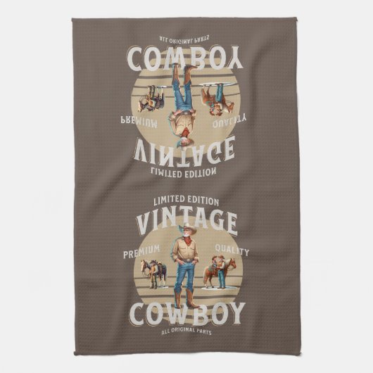 Westerne Rodeo Cowboy Theedoek (Verticaal)