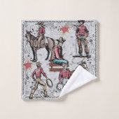 Westerne Rodeo Cowboys Roping Bad Handdoek (Wasdoekje)