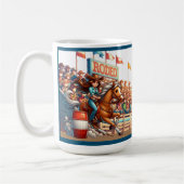 Westerne Rodeo Cowgirl Barrel Racing Custom Koffiemok (Links)