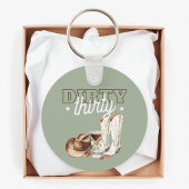 Westerne Rodeo Dirty Thirty 30ste verjaardagsfeest Sleutelhanger