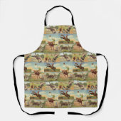 Westerne Rodeo Events Cowboys Horses Bulls Schort (Voorkant)