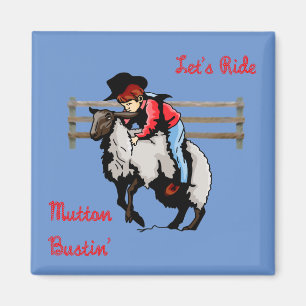 Westerne Rodeo Mutton Bustin' Magneet