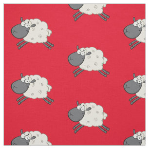 Westerne Rodeo Mutton Bustin Sheep Print Stof