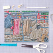 Westerne Rodeo Rustic Country Bull Cow Tissuepapier (Craft)