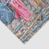 Westerne Rodeo Rustic Country Bull Cow Tissuepapier (Detail)