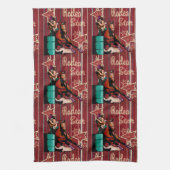 Westerne Rodeo Star Cowgirl Barrel Racer Handdoek (Verticaal)