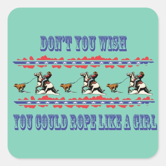 Westerne Rodeo Stickers Kalf Roping (Voorkant)