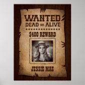 Westerne Rodeo Themafeest Gezocht Poster (Voorkant)