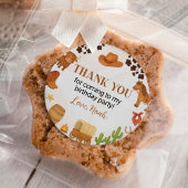 Westerne Rodeo Wild West Cowboy Verjaardag Ronde Sticker