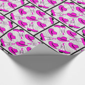 Westerne roze cowboy Boots an Petten Gift Wrapping Cadeaupapier (Hoek)