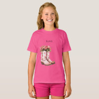 Westerne Roze Cowgirl Bloemen Laarzen