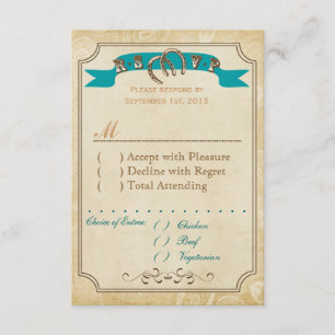 Westerne RSVP-kaarten RSVP Kaartje