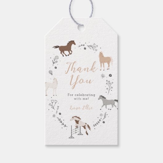 Westerne ruitersport dank u Labels Cadeaulabel (Voorkant)