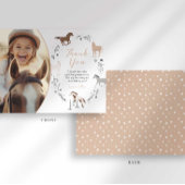 Westerne ruiterverjaardag bedankje kaart