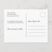 Westerne Rustic Wedding  sparen de Datum Briefkaart (Achterkant)