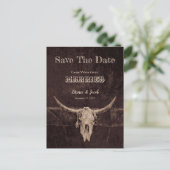 Westerne Rustic Wedding  sparen de Datum Briefkaart (Staand voorkant)