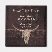 Westerne Rustic Wedding  sparen de Datum Magneet (Voorkant)