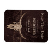 Westerne Rustic Wedding  sparen de Datum Magneet (Horizontaal)