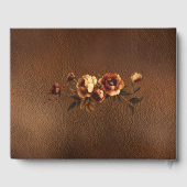 Westerne rustieke bloem gepersonaliseerd gastenboek (Achterkant)