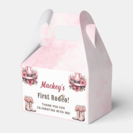 Westerne rustieke bloemrijke cowgirl verjaardagsfe bedankdoosjes