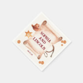 Westerne rustieke bruine bruiloft servet (Hoek)