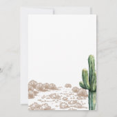 Westerne rustieke cowboy cactus verjaardag kaart (Achterkant)