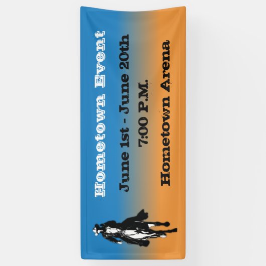 Westerne rustieke cowboy spandoek (Verticaal)