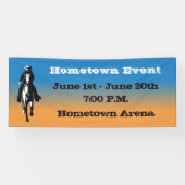 Westerne rustieke cowboy spandoek (Horizontaal)