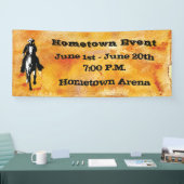 Westerne rustieke cowboy spandoek (Beurs)