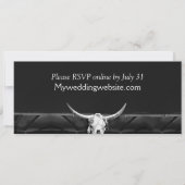 Westerne rustieke land zwart en witte stier schede (Voorkant)