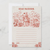 Westerne rustieke Time Capsule Note Bericht Kaart (Voorkant)