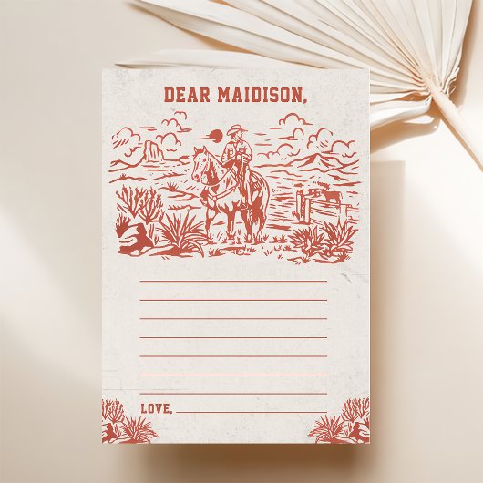 Westerne rustieke Time Capsule Note Bericht Kaart