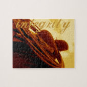 Westerne rustige roping zadelkunst legpuzzel (Horizontaal)