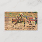 Westerne Rustische Rodeo Cowboy Horse Riding Visitekaartje (Voorkant)