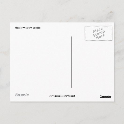westerne sahara briefkaart (Achterkant)