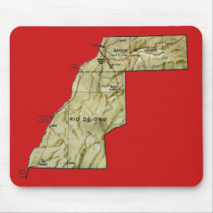 Westerne Sahara Map Mousepad Muismat